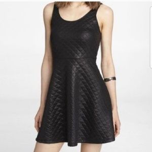 Black Quilted Skater Dress - NWT